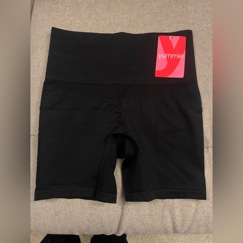 Yummie Women's Black Shapewear Shorts, S/M